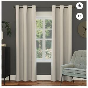 Sun Zero Nolan Energy Efficient Blackout Grommet Curtain Panel, 40"X63", Pearl